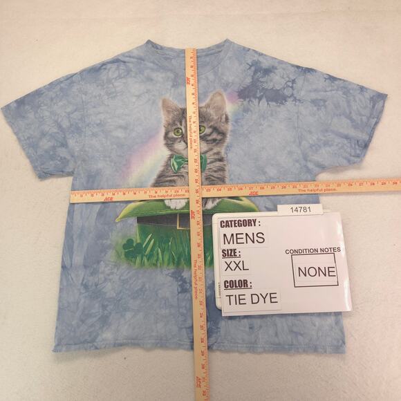 The Mountain Cat Crew Neck Short Sleeve Graphic T Shirt Mens Size 2XL Tie Dye - Picture 5 of 9